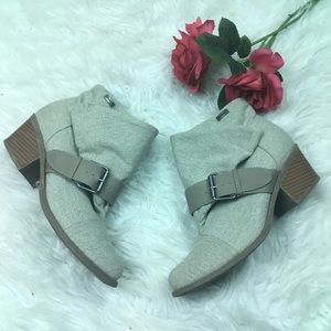 O’Neil Boots O'Neill Canvas Buckle Strap Ankle Bootie size 8